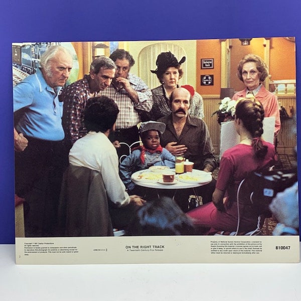 MOVIE LOBBY CARD vintage theater theatre ephemera poster picture photo litho 1981 On Right Track Gary Coleman Norman Fell Lisa Eilbacher BC1