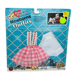 Pound Purrries cats puppies kittens purries Newborns Outfits 1986 Tonka vtg Pink BMC6