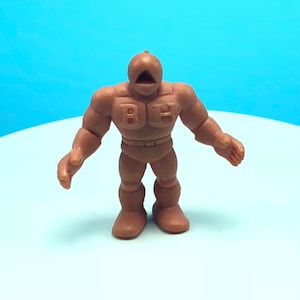 1985 VINTAGE M.U.S.C.L.E. muscle man men wrestling wrestler 1985 action figure Mattel anime flesh color toy #142 Bermuda iii B triangle face