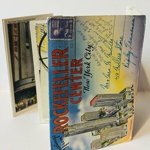 Ansichtkaart Antieke Ephemera Postkaart 1939 Rockefeller Center Fold Out New York NY