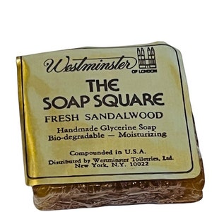 HOTEL MOTEL ADVERTISING Soap bar travel memorabilia souvenir unused sealed Americana vtg Westminster Square Sandalwood New York ny London