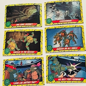 Teenage Mutant Ninja Turtles Trading Cards Lot sticker Mirage Topps TMNT vtg N19