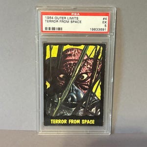 Carta Daystar d'epoca di Outer Limits 1964 Mostro Horror Fantascienza PSA 5 Terrore Spazio