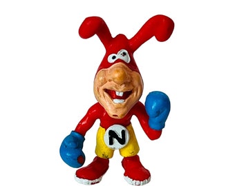 Dominos Pizza Noid Rubber Toy Figure Vtg fast food advertising 1989 Boxing Boxer