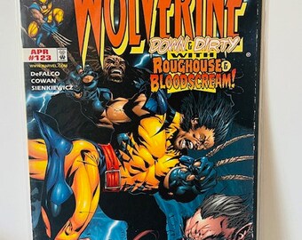 Wolverine Down Dirty #123 Comic Book Book Marvel Super Heroes X-Men Roughouse Defalco 1998
