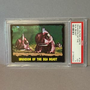 Carta Daystar d'epoca di Outer Limits 1964 Monster Horror PSA 5 Invasion Sea Beast
