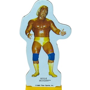 Hulk Hogan WWF Wrestling Superstars Board Game Piece 1985 Titan Figure Milton Bradley Hulkster Brother