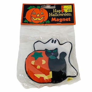 Halloween Costume Mask Vtg decoration RARE collectible magnet sealed usa black cat moon bats vampire anthropomorphic ghost pumpkin BC2