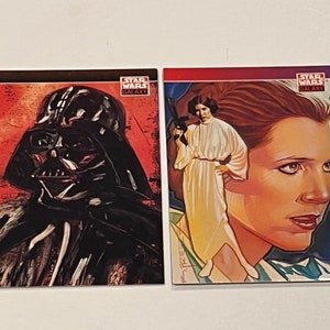 Star Wars Trading Cards lot 1991 Topps Leia Vader George Pratt Brian Stelfreeze