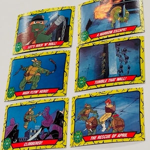 Teenage Mutant Ninja Turtles Trading Cards Lot sticker Mirage Topps TMNT vtg N14