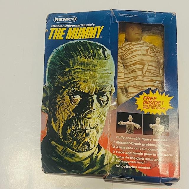 Remco Universal Monsters the Mummy Action Figure Glow Karloff 1980