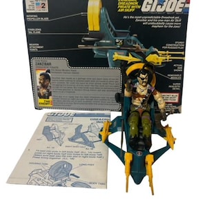 Zanzibar Air Skiff 1987 Gi Joe Hasbro ARAH Figure Vehicle COMPLETE Dreadnok RARE