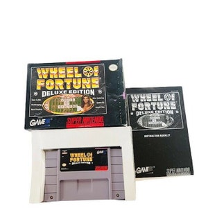 Super Nintendo Video Game vtg SNES box 1991 Wheel of Fortune Deluxe Edition NES