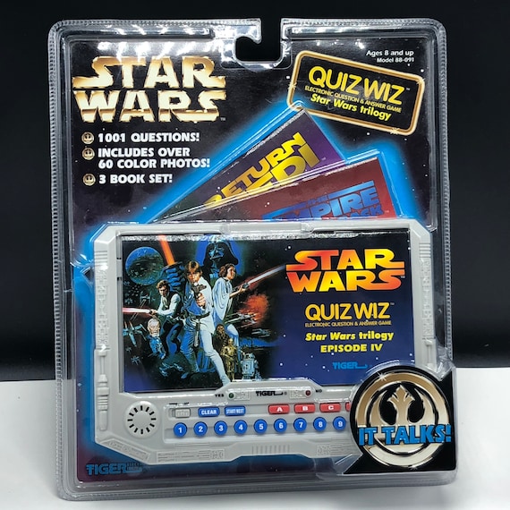 1997 STAR WARS elektronische handheld game Quiz wiz quizwiz NIEUWE Vintage Tiger Electronics Mighty Morphin Power