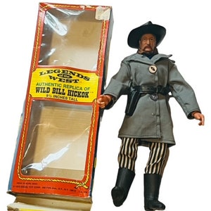 Wild Bill Hickok Action Figure Excel Toy 1973 Legends of West Box Cowboy BMC3