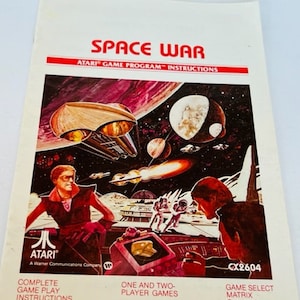 宇宙戦争プログラム アタリ ビデオゲーム マニュアル ガイド 電子機器 ポスター エフェメラ 1978