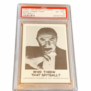 Horror Universal Monsters Trading Card Vintage 1961 Leaf Spook Stories Graded PSA 6 vtg #78 Bela Legosi Dracula Vampire