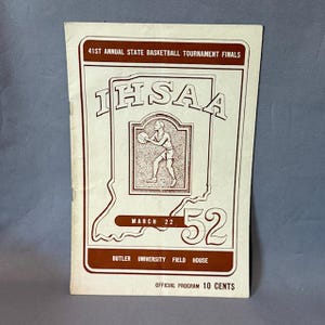 Vintage Basketball Souvenir Program Print Ad 1952 Butler University Field House