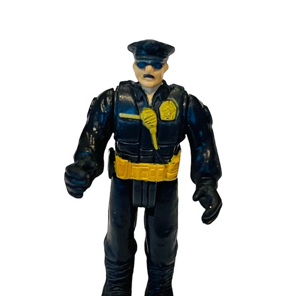 Mini Police Officer cop soldier army men guts sheriff law Vtg figure toy 1980