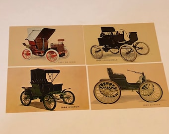 ANTIQUE POSTCARD EPHEMERA Classic car mixed lot paper collectible post card uncirculated divided back De Dion winton duryea locomobile 1900
