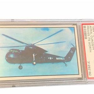 Power for Peace Military Trading Card vintage 1954 classificato PSA 8 army marines air force navy effimera #42 Sikorsky Helicopter aerea valore