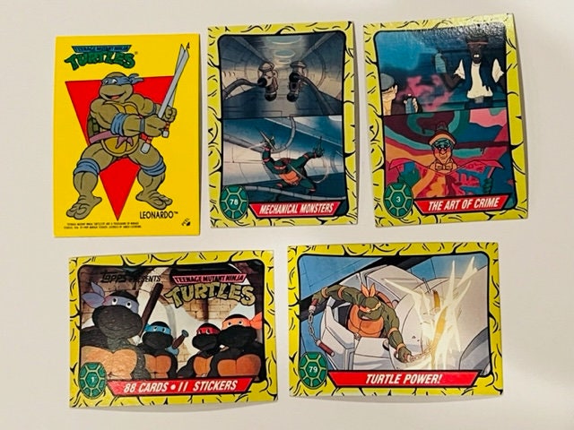 1989 Topps Teenage Mutant Ninja Turtles Series 1 Complete Set (88 Cards With Stickers) - Original, Action, Non-Sport