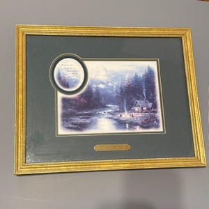 Thomas Kinkade Framed Print Picture 15X12 COA End Perfect Day II Psalm 8:9 Lord