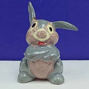 LOUIS MARX DISNEYKINS vintage toy plastic figure walt disney vtg figurine mickey mouse tv scene original hk Bambi Thumper 6070 bunny rabbit