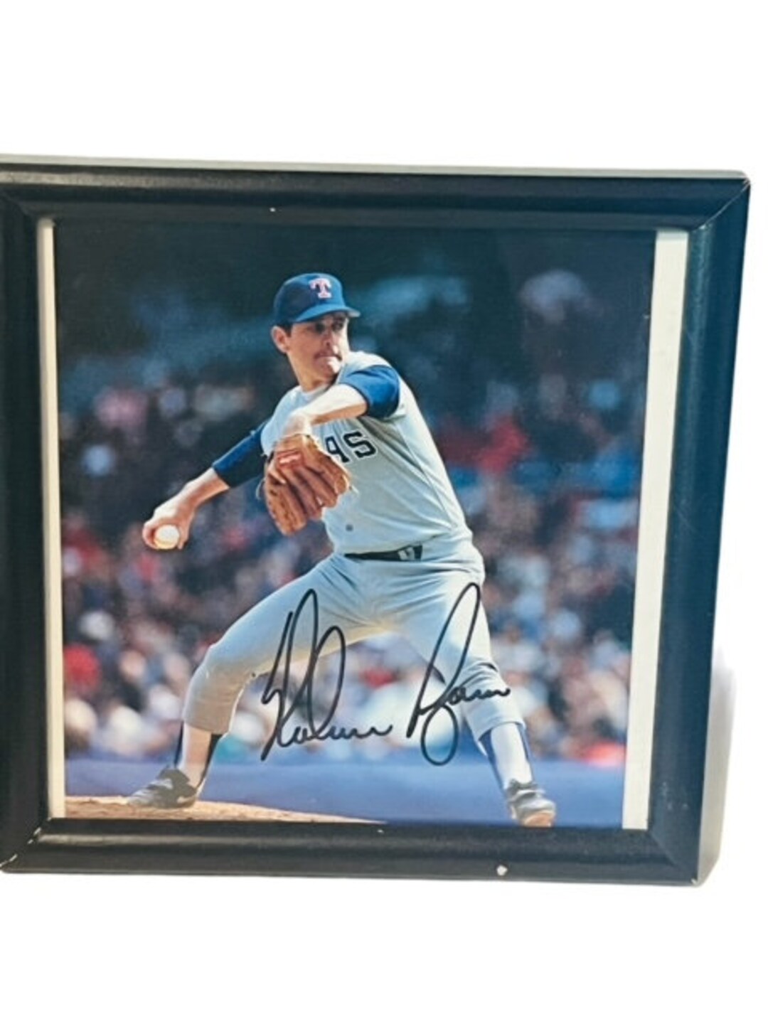 Nolan Ryan Auto Signature Framed Texas Rangers 9X9 HOF Memorabilia ...