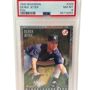 Derek Jeter PSA 8 Insert sp 1995 Bowman Silver Foil 229 Yankees Minor League MVP
