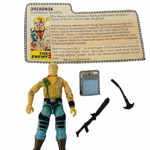 GI JOE HASBRO Cobra vintage actie figuur originele complete losse wapens accessoires bestandskaart militaire 1984 Dreadnok Buzzer kettingzaag