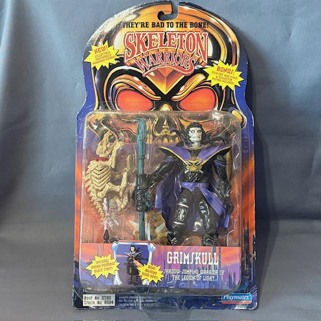 Figurines Skeleton Warriors Grimskull Et Ursak Avec Cheval - En Loose - Playmates Toys