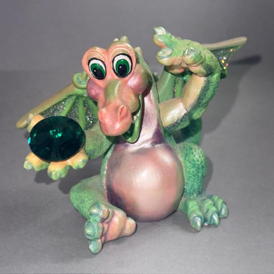 Vintage Franklin Mint Mood Dragon Figurine Anthropomorphic Gem