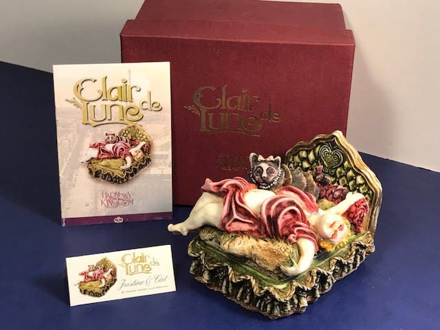 Harmony Kingdom Figurine Clair De Lune Original Box Justine Etsy Harmony Kingdom Figurine Clair De Lune Original Box Justine Etsy