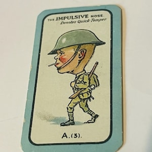 Carreras Tobacco 1927 Ruilkaart Sigarettenneus Spel Impulsieve soldaat Marine