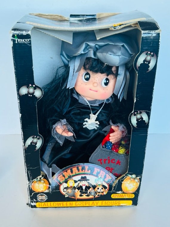 Halloween Small Fry Witch Figure Vtg Battery Operated Box 13 Telco Animated Toy Etsy