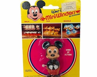 Wind Up Walt Disney Toy Figure vtg Mini Winders Durham MOC LACRADO Mickey Mouse vintage disneyland world colecionável raro