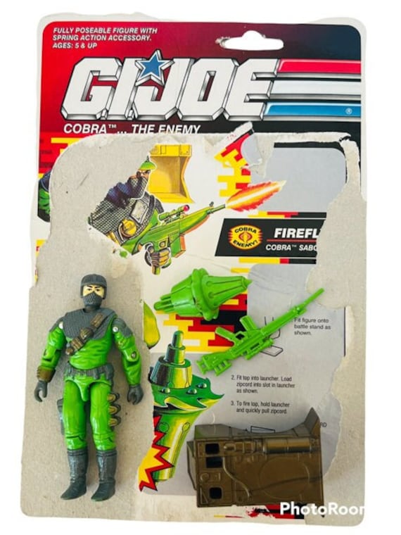 Gi Joe Cobra Figure Vtg Hasbro Complete File Card 1991 Firefly