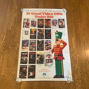 Movie Theater Cinema Poster vtg Lobby Card 1985 Video Gifts 20 dollar Star Trek ad NB