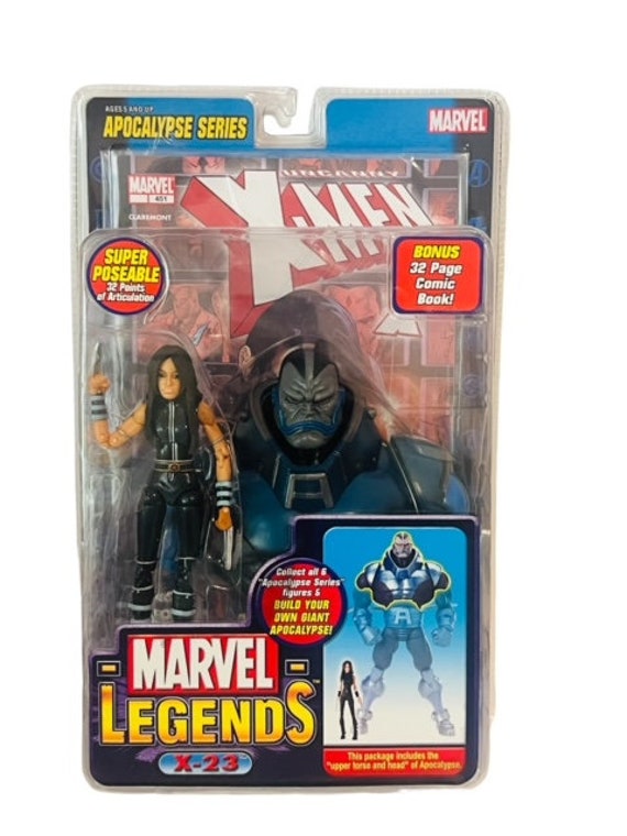 X-23 Marvel Legends 2004 Action Figure Toybiz MOC Apocalypse Head X-23 Marvel Legends 2004 Action Figure Toybiz MOC Apocalypse Head