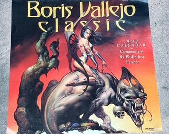 Calendario vintage Boris Vallejo 1997 Domuta Simvar Mala Susat Tlini Kabeis Tlorbi AC5