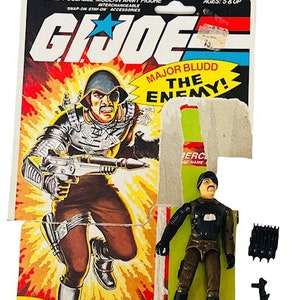 Gi Joe Cobra figuur vtg Hasbro complete vtg bestandskaart Major Bludd Blood Cobra