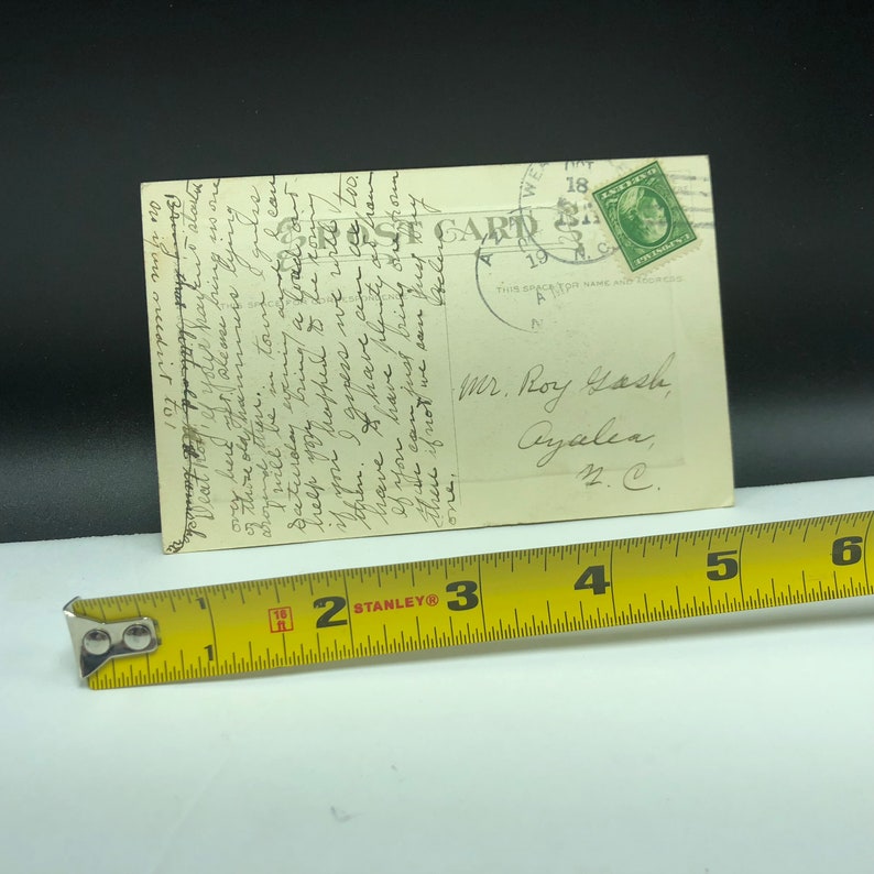 1911 ANTIQUE POSTCARD EPHEMERA paper collectible post card souvenir uncirculated divided back North Carolina Nc embossed framed nature trees