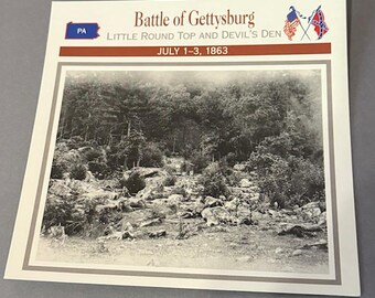 Vintage Civil War Card 1995 Atlas Military Battles Campaign Gettysburg devil den