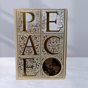 Franklin Mint Gold Coin Christmas Card Holiday Vtg 1970s Medal Peace on Earth