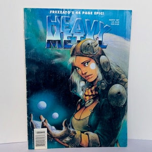 HEAVY METAL MAGAZIN Vintage Comic-Buch Graphic Novel Vtg Sexy Monster Fantasy Papier Ephemera Erwachsenenmagazin März 1997 Frezzato 44-seitiges Epos BC4
