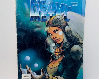 HEAVY METAL MAGAZINE vintage stripboek graphic novel vtg sexy monster fantasie papier ephemera volwassen mag maart 1997 Frezzato 44 pagina episch BC4