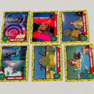 Teenage Mutant Ninja Turtles Trading Cards Lot sticker Mirage Topps TMNT vtg N15
