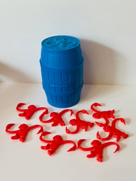 Barrel of Monkeys Classic Antique Vtg Toy Game Set 1989 Milton