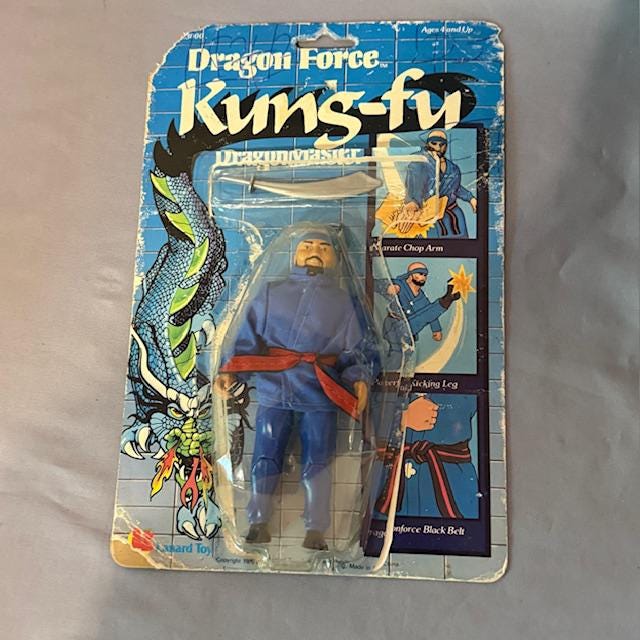 Vintage Dragon Master Force Ninja Lanard 1986 Figure COMPLETE Card
